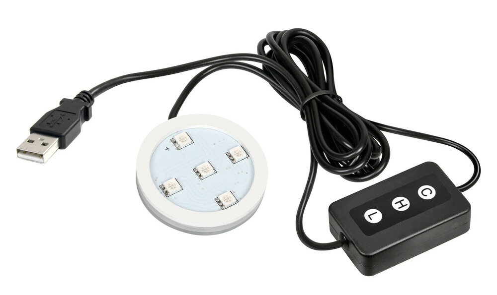 Led osvětlení 7 barev, 5xLED, 1m, USB