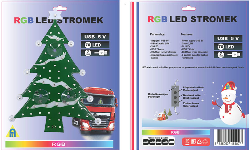 Světelný RGB stromek