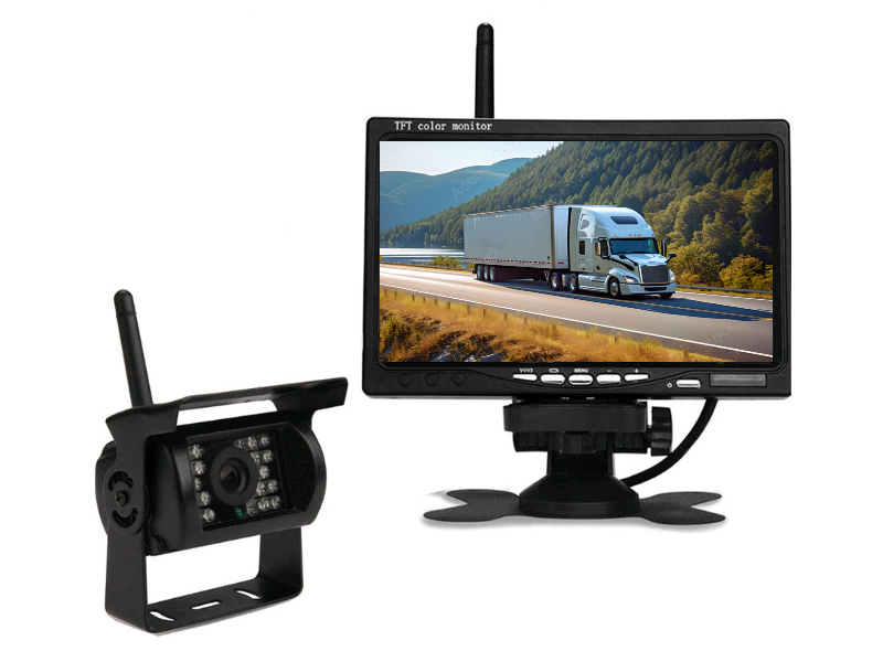 Bezdrátový digitální parkovací a couvací set s jednou kamerou a monitorem 7", 12-24V