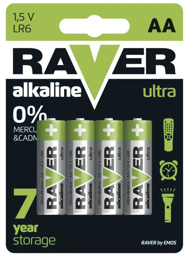 Alkalická baterie RAVER AA