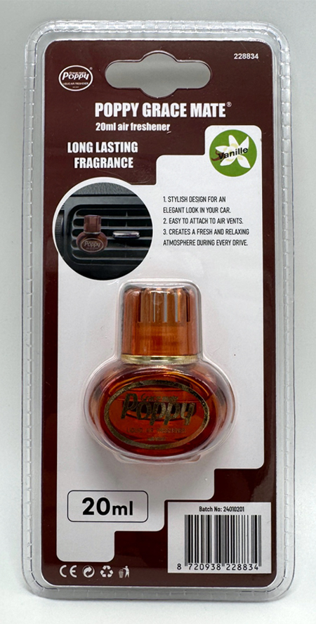 Osvěžovač poppy do mřížky ventilátoru - Vanilla