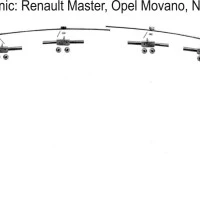 Kolejnice RENAULT Master, OPEL Movano, NISSAN NV400