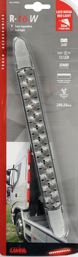Poziční světlo LED 12xLED 24V - červené