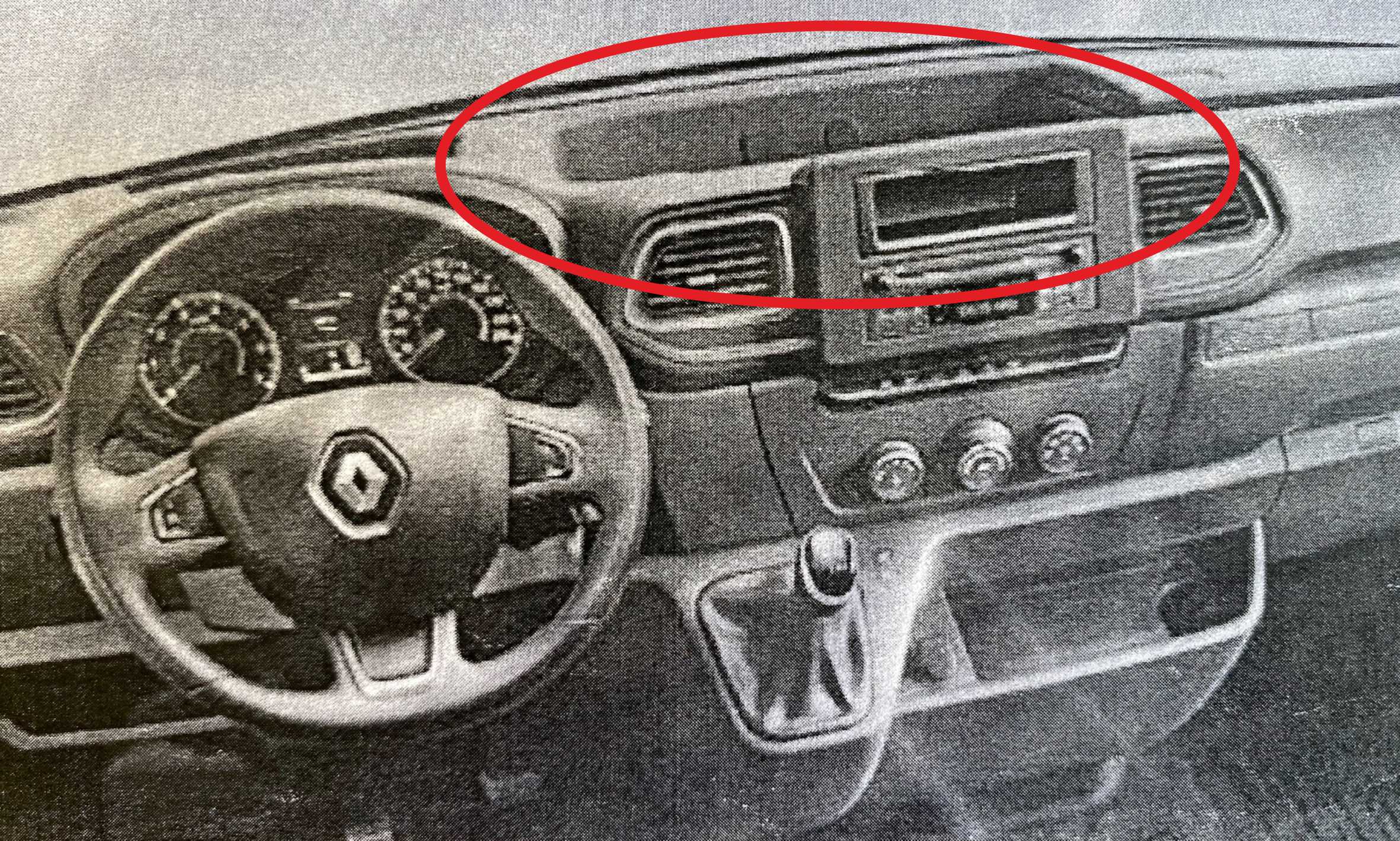 odkládací stolek Renault Master od 2019-2024  - střed