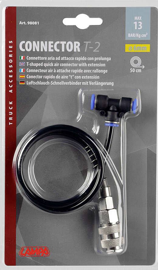 Rychlospojka T-konektor Ø 6 mm s prodloužením 50 cm