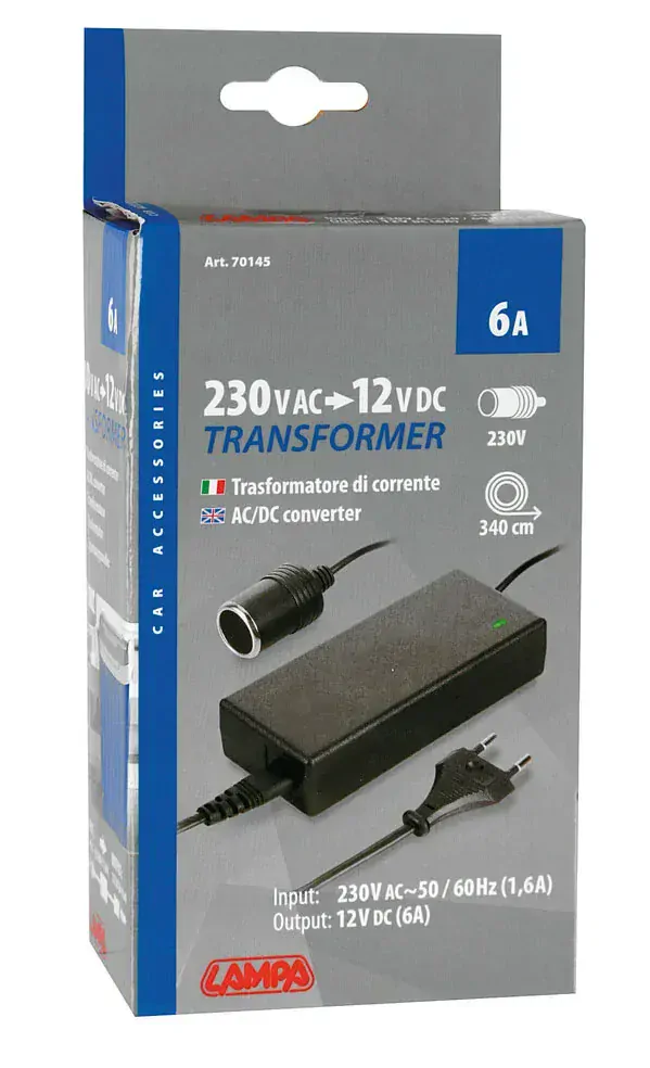 Měnič napětí 230V/12V 6A