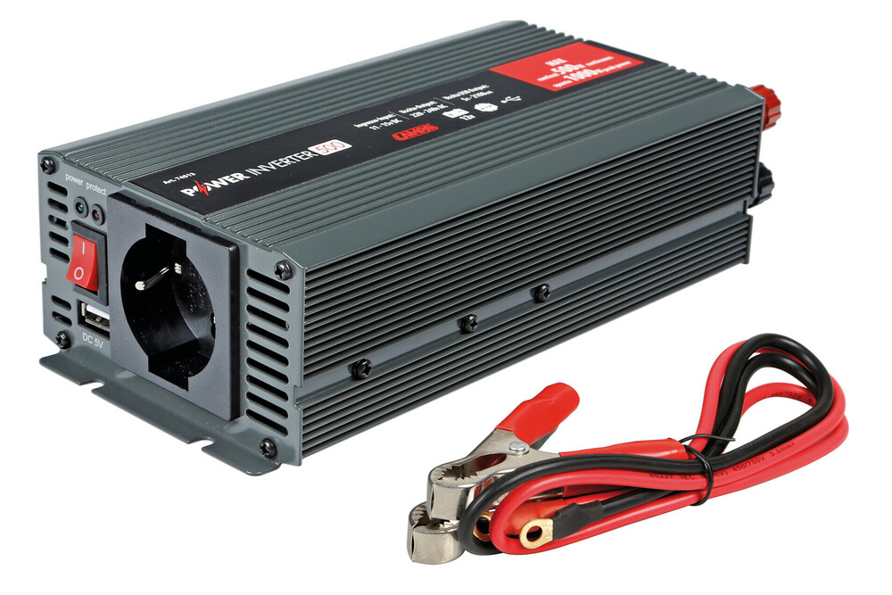 Měnič napětí 24V – 230V, 600W s USB