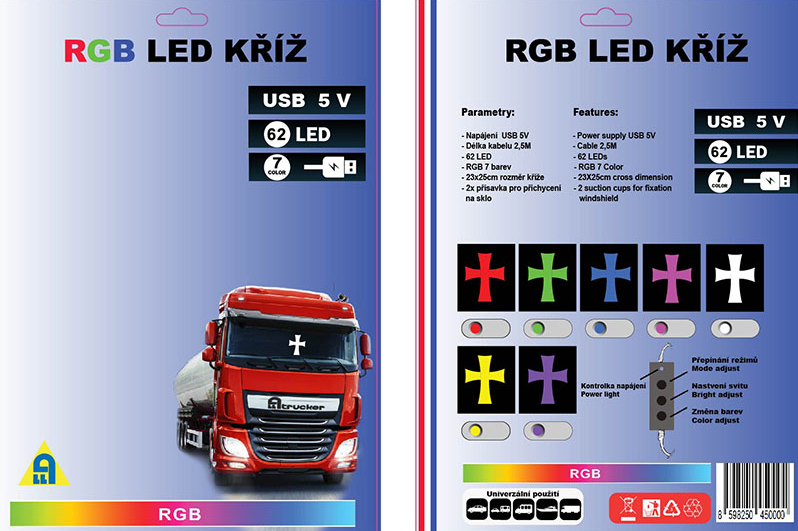 Světelný RGB kříž