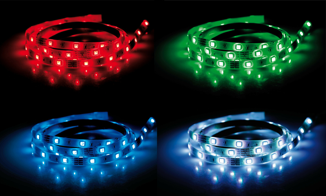 RGB barevný LED pásek, USB – 200 cm