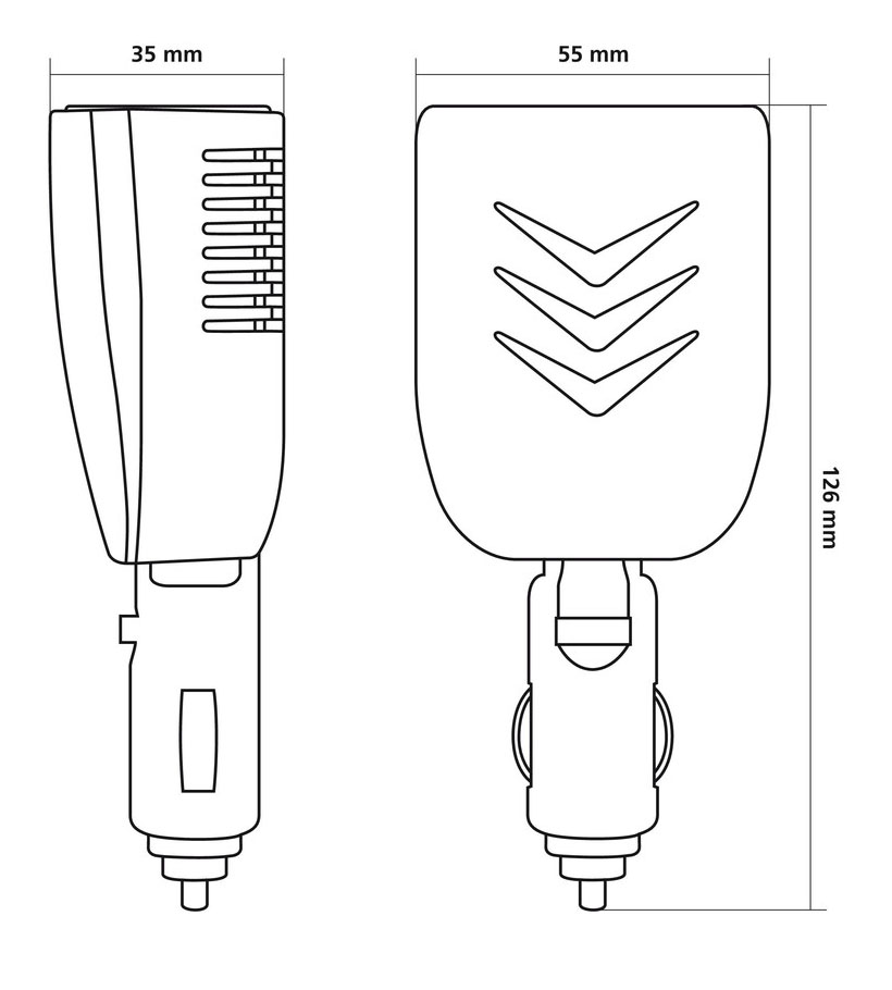 Nabíječka 4x USB 12/24V, 6800mA