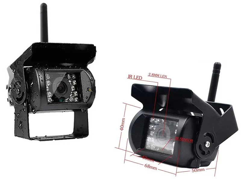 Bezdrátový digitální parkovací a couvací set s jednou kamerou a monitorem 7", 12-24V