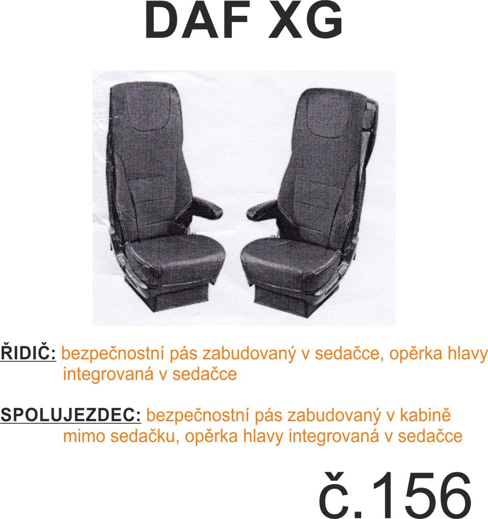 autopotah kožený DAF XF, XG (1 pás) č.156 – ROYAL