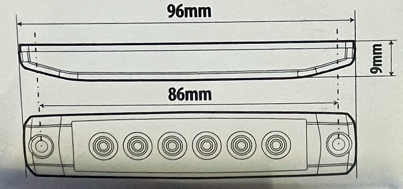 Poziční světlo 6x LED 12/24V ITALY