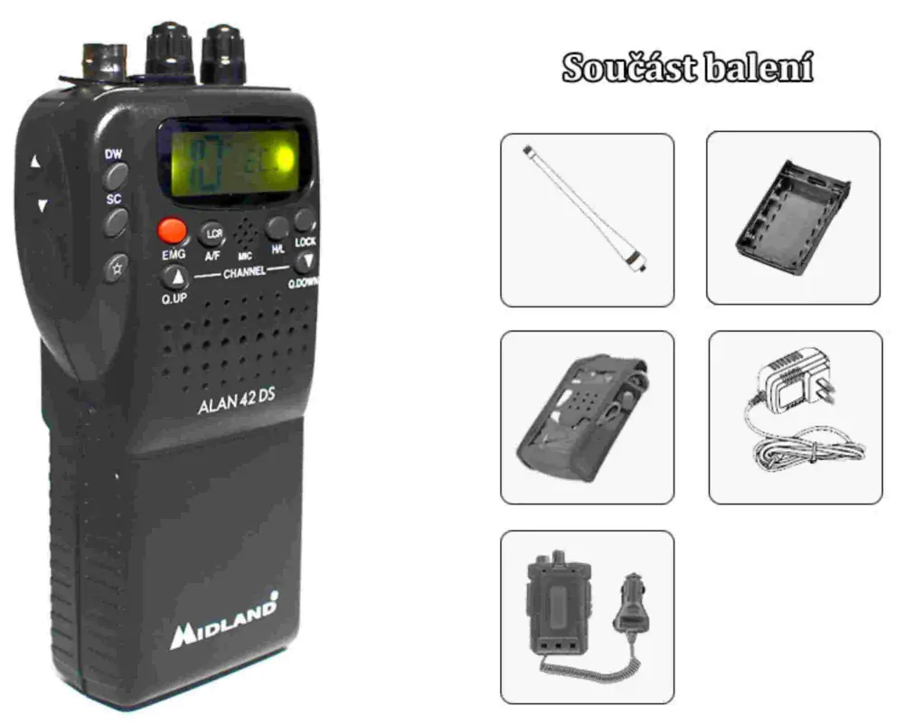 Ruční CB stanice Midland ALAN 42 DS multi