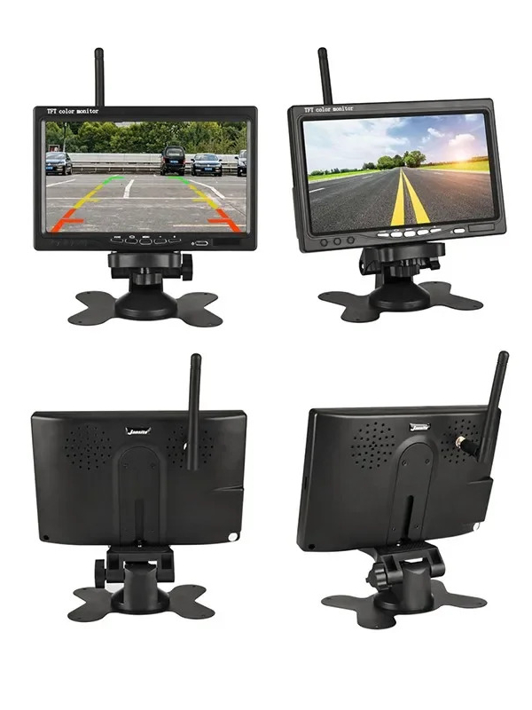 Bezdrátový digitální parkovací a couvací set s čtyřmi kamerami a monitorem 7", 12-24V