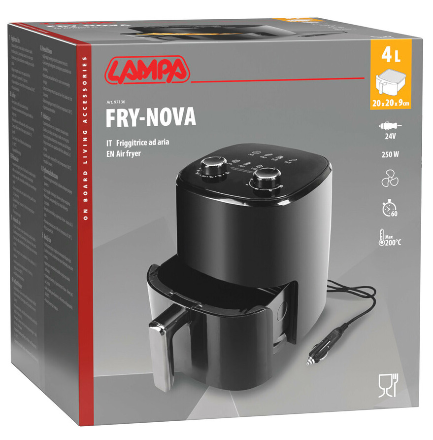 Horkovzdušná fritéza 24V, 250W, 4L